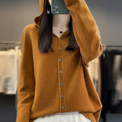 Pure Wool Sweater Women Cardigan Autumn And Winter Sweater