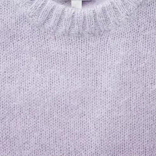 Pull Femme Col Rond En Mohair Mélangé