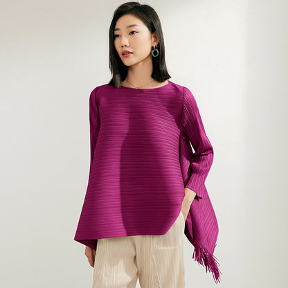 Pleated A- Line Loose Slimming Top