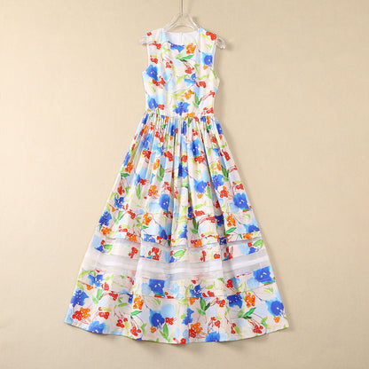 Vitality Holiday Swing Pure Cotton Floral Print Dress