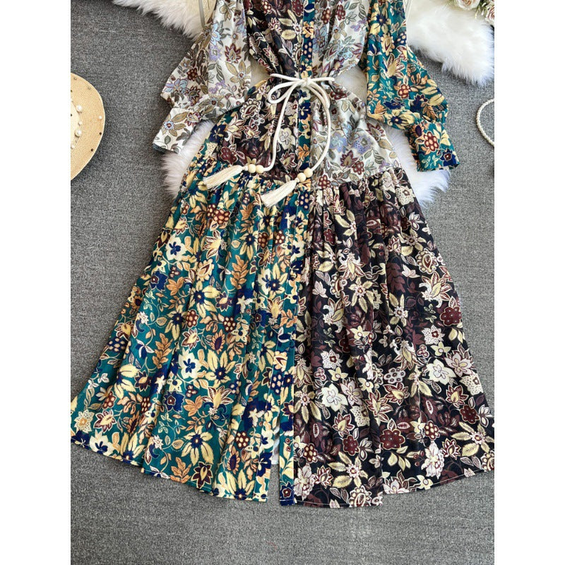 A-line Printed Formal Dress For Women