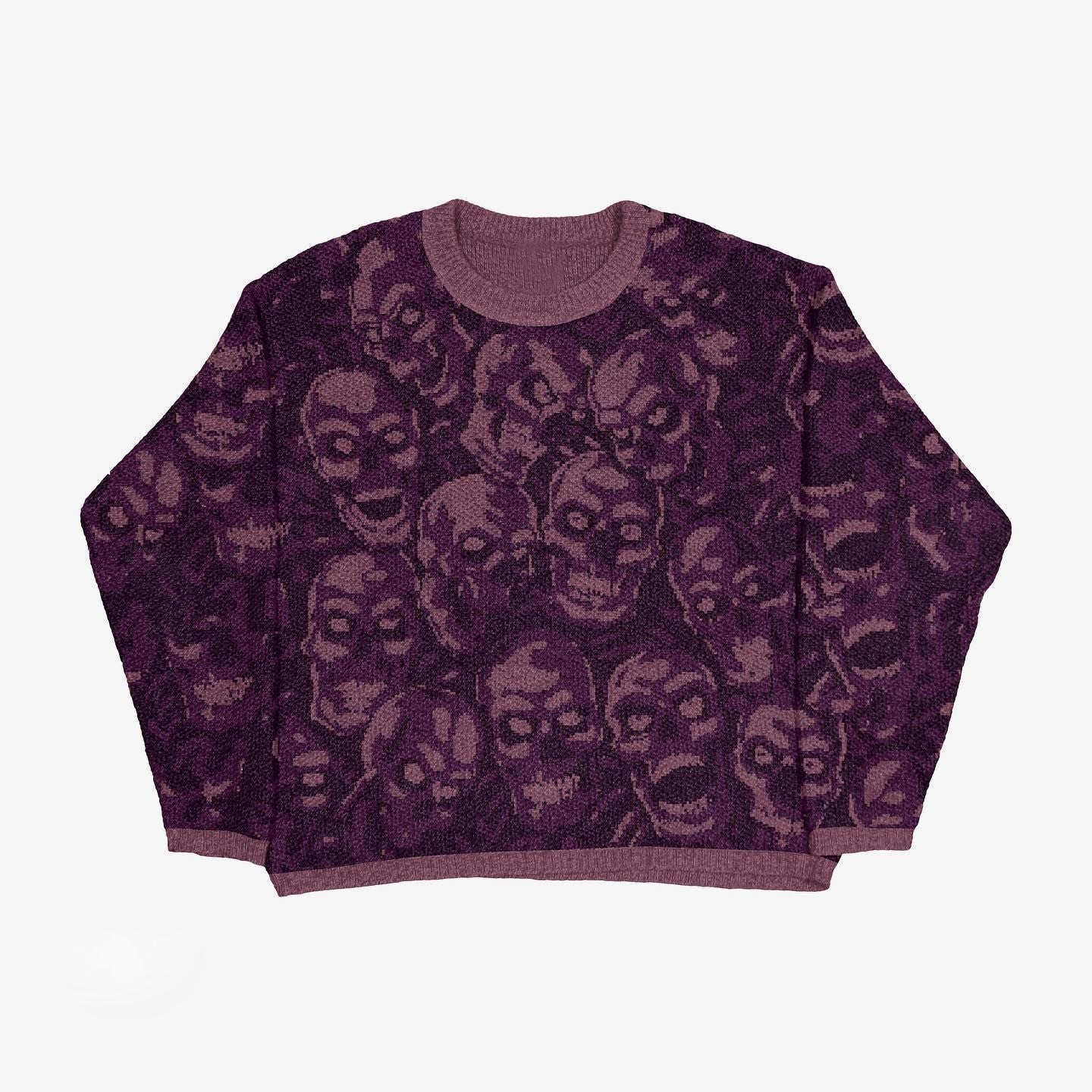 Women's Round Neck Sweater Pullover Print Sweater