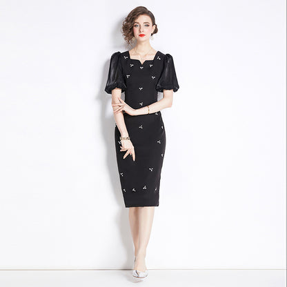 French Entry Lux Elegant Slim Fit Dress