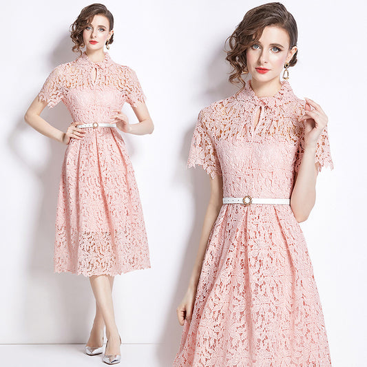 Lace Dress Female Summer Slimming Temperament