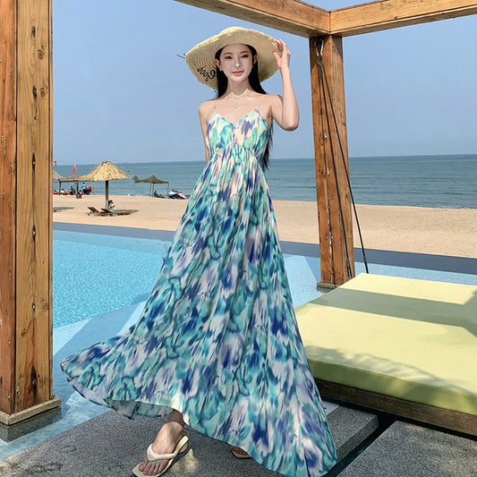 Romantic Lazy Vacation Style Dopamine Sweet Wear Dress