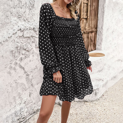 Lady Temperament Polka Dot Dress