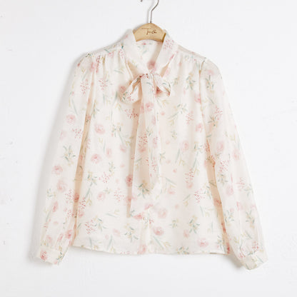 Camisa floral Elegance Retro Niche para mujer