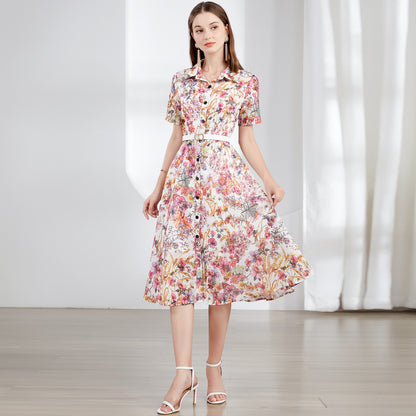 Vestido elegante retro de lujo suave para mujer