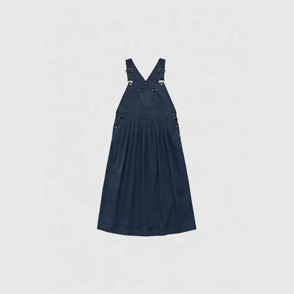 Strap Crumpled A Swing Casual Dress