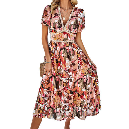 Ropa de mujer Vestido festivo con estampado floral