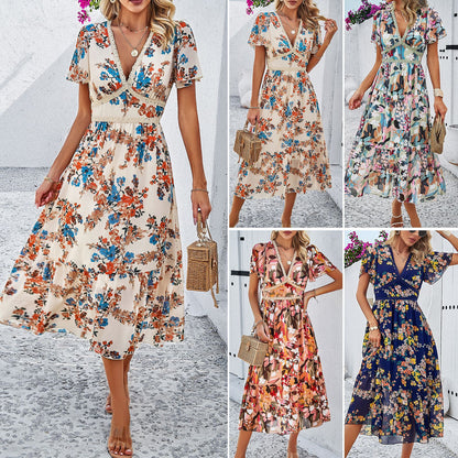 Vêtements pour femmes Robe de vacances à imprimé floral