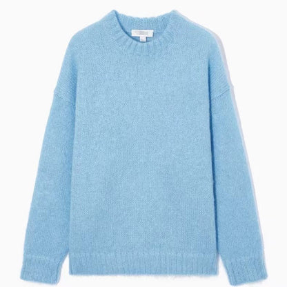 Women's Round-neck Mohair Blended Sweater