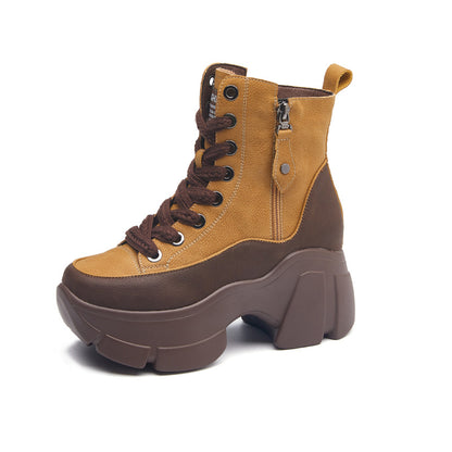 Botas cortas casuales pequeñas retro para mujer