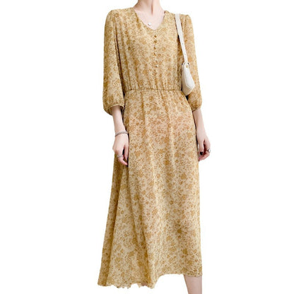 New French Entry Lux Elegant 34 Sleeves Dress