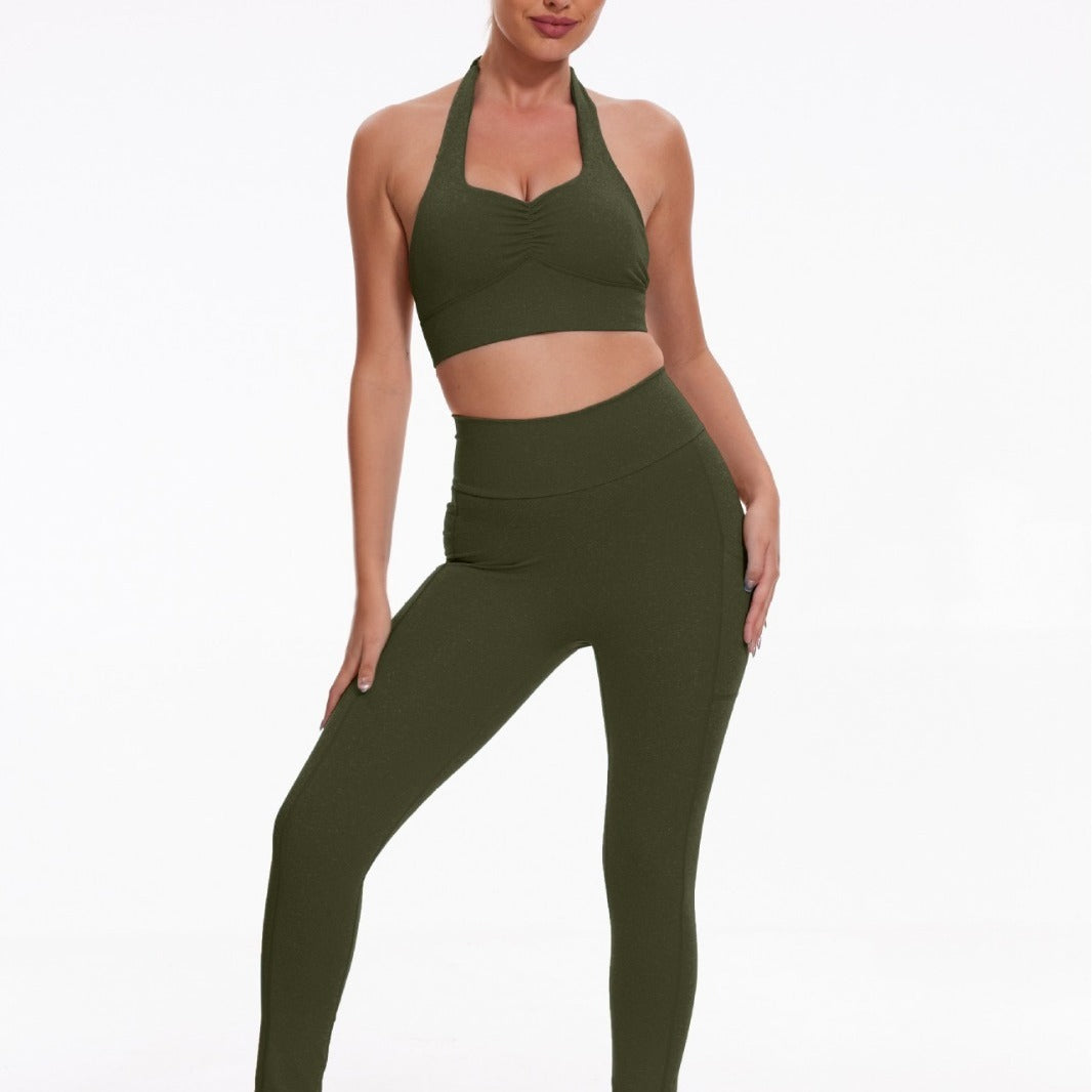 Elastic Running Fitness Pants Suit