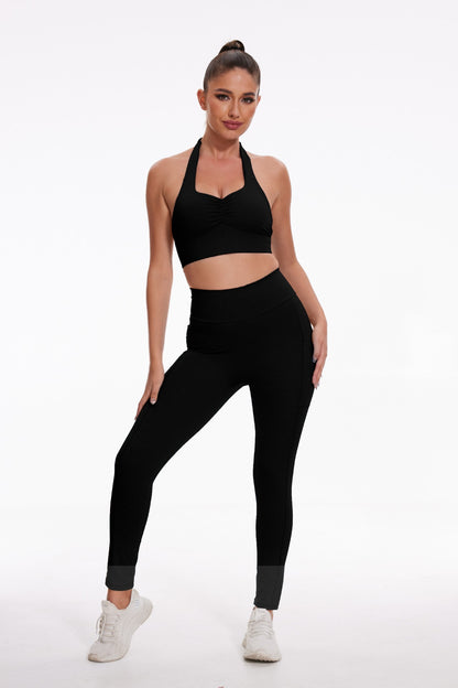 Elastic Running Fitness Pants Suit