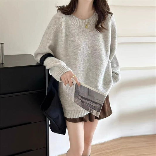 Retro Minority Round Neck Sweater Top