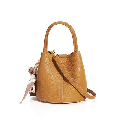 Genuine Leather Advanced Texture Bucket Bags Women