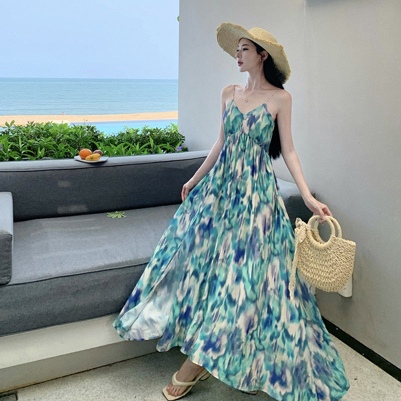 Romantic Lazy Vacation Style Dopamine Sweet Wear Dress