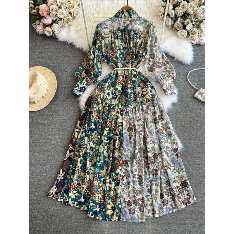 A-line Printed Formal Dress For Women