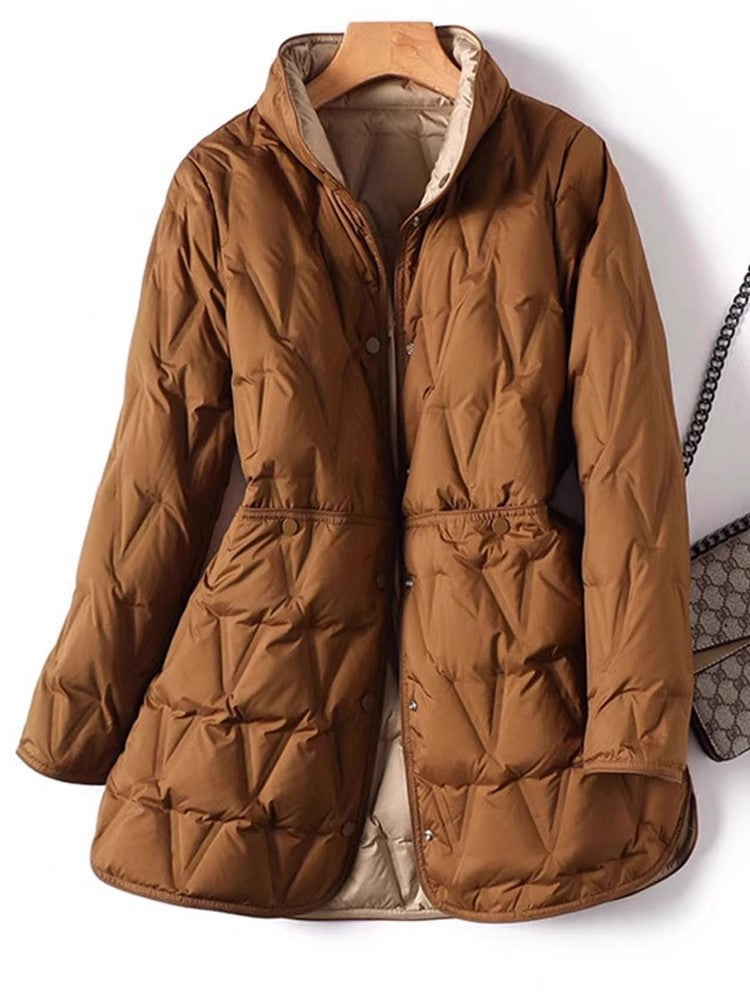 Lightweight Down Jacket Women's Mid-length Down Jacket Thin Coat Fashion