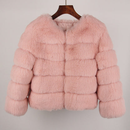 Manteau en fausse fourrure de renard pour femmes