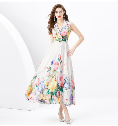 High-end Long Sleeveless Dress