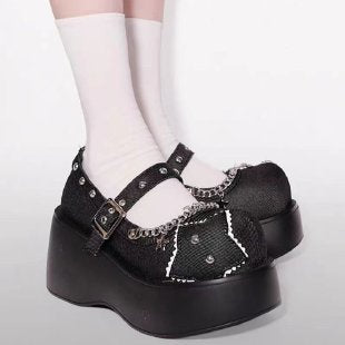 Zapatos de plataforma de diseño punk para mujer Zapatos de plataforma