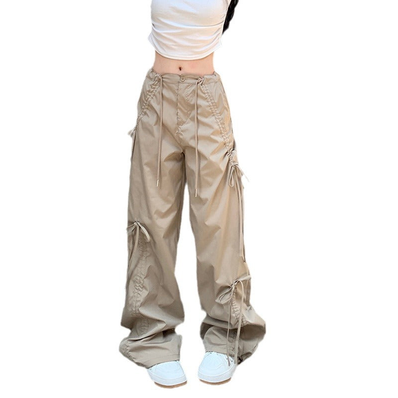 Loose Straight Wide Leg Mop Pants Women