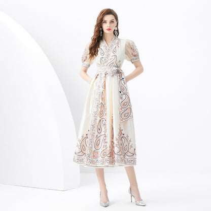 Vintage Court Style Dress Women's Design Sense