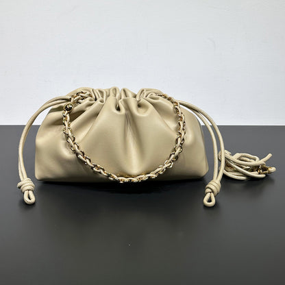 Bolso bandolera de estilo chino para mujer, bolso de piel de vaca con cordón, nubes