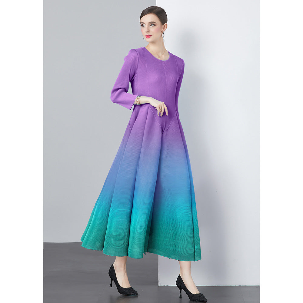 Sanzhai Gradient Color Dress Female