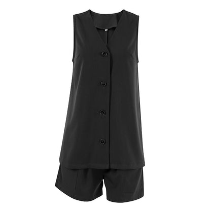 Vest Small Suit Simple Black Suit