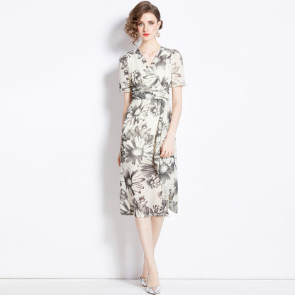 Slimming Floral Dress Women's Beautiful