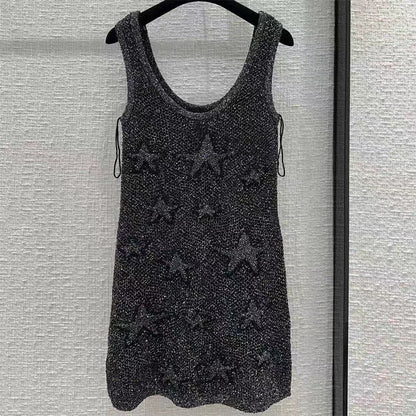 Vestido ajustado con lentejuelas de estrellas para mujer