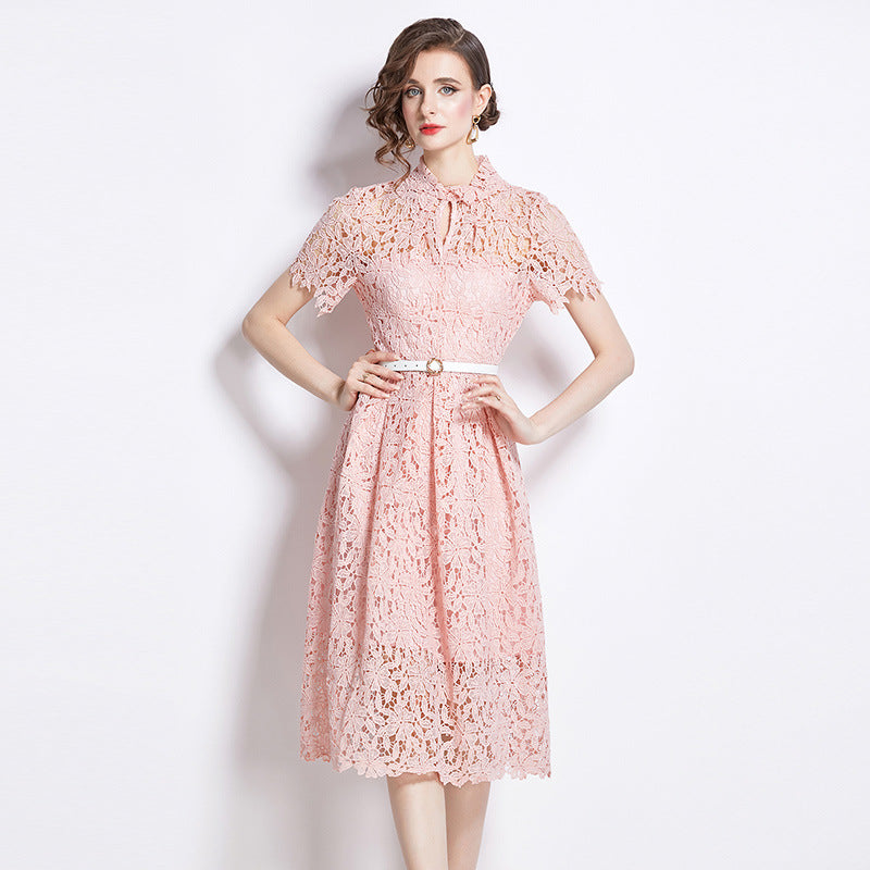 Lace Dress Female Summer Slimming Temperament