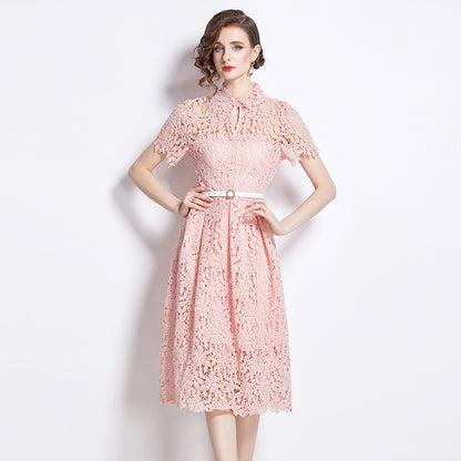 Lace Dress Female Summer Slimming Temperament