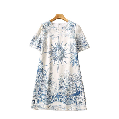 Short Sleeve Loose Waist Small Size Dress