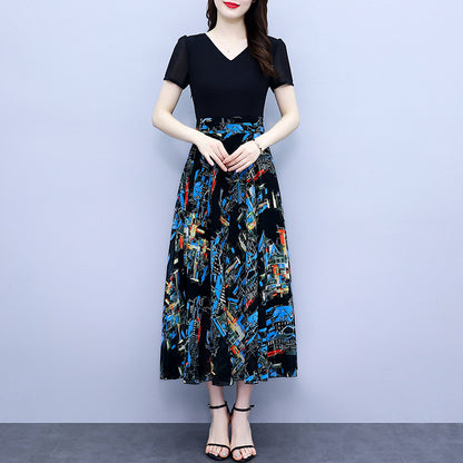 Slimming False Two-piece Vacation Dress Beach Dress