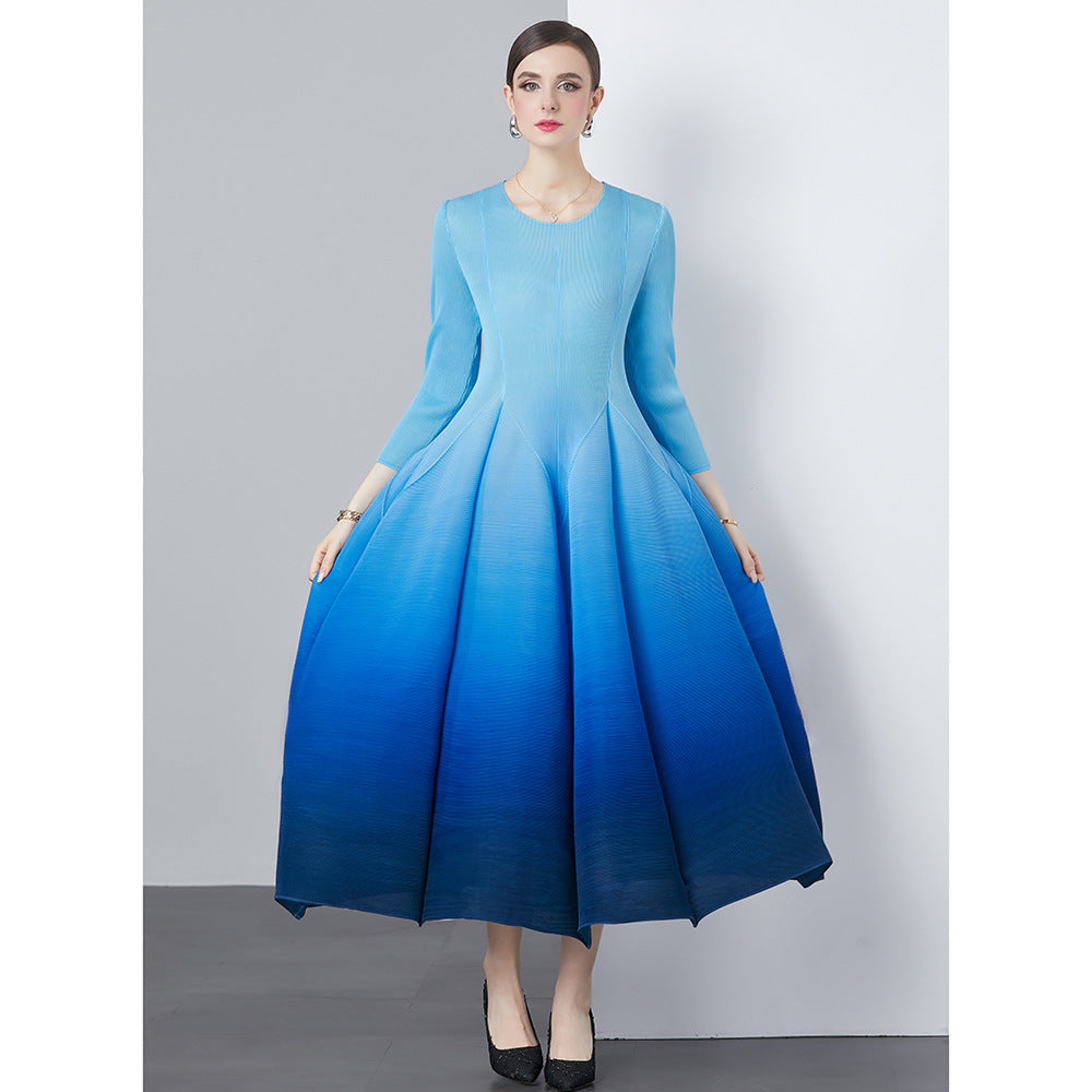 Sanzhai Gradient Color Dress Female