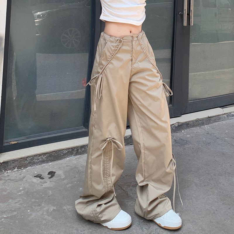 Loose Straight Wide Leg Mop Pants Women