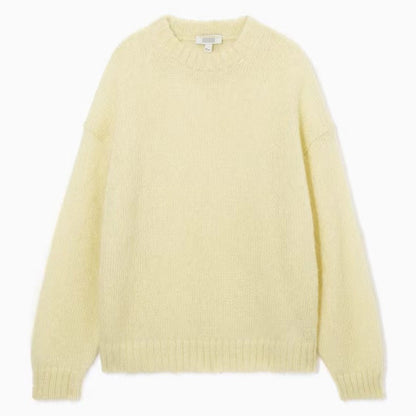 Women's Round-neck Mohair Blended Sweater