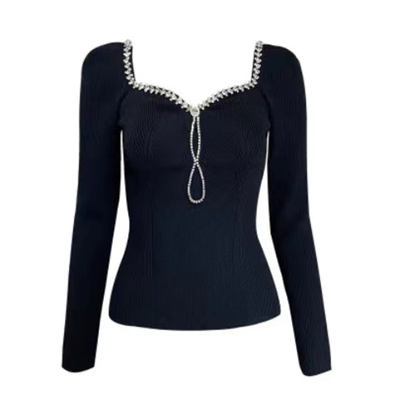 Women's Fashionable Fitted Long Sleeve Knitwear