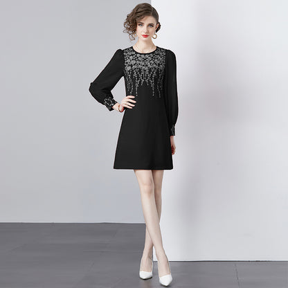 Puff Sleeve Slim Fit Short Elegant Dress