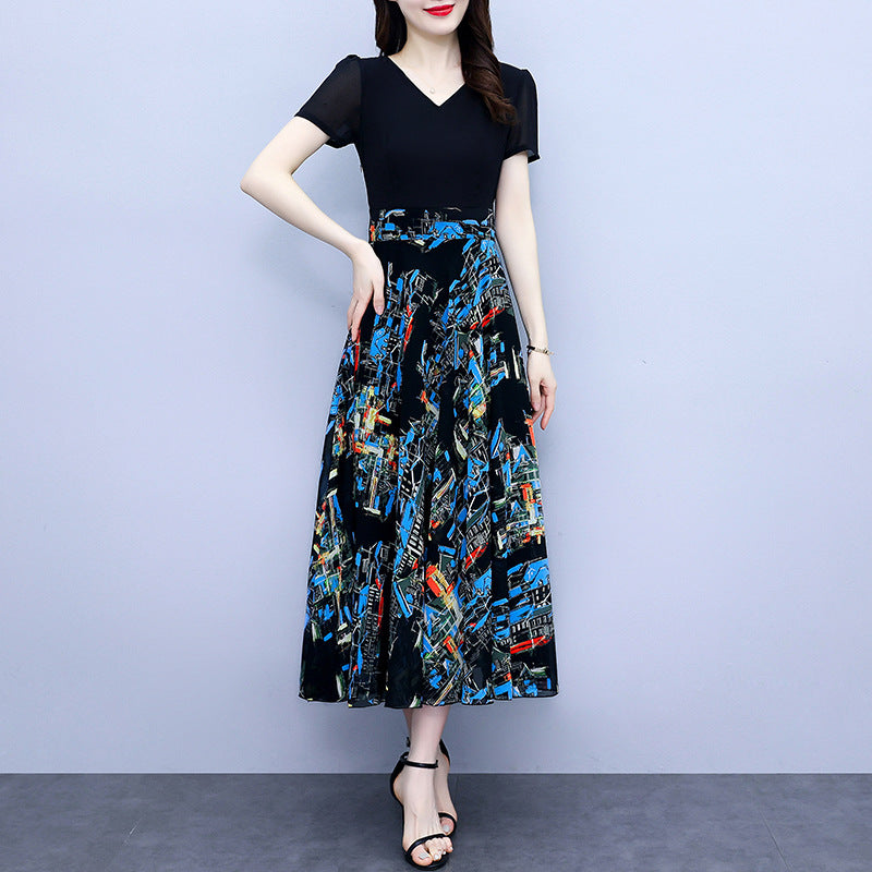 Slimming False Two-piece Vacation Dress Beach Dress