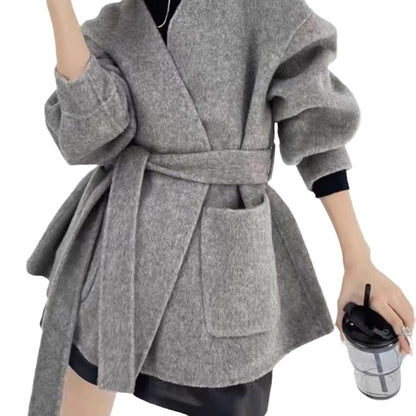 Elegant Slimming Double-sided Wool Overcoat