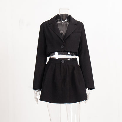 Suit Skirt Suit European And American Y2g Shoulder Lapel