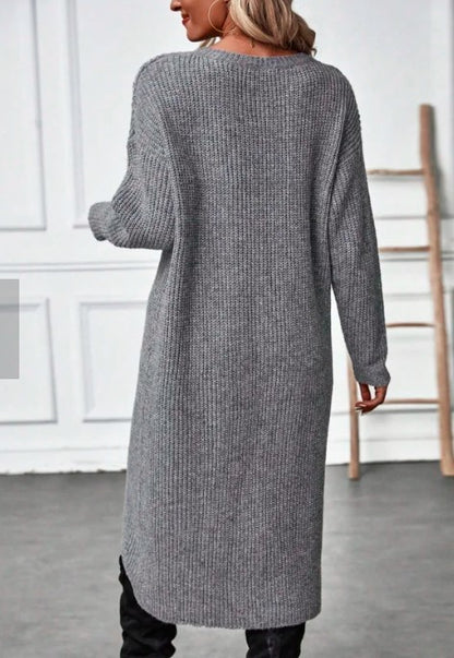 Robe longue et manteau tricotés pour femmes