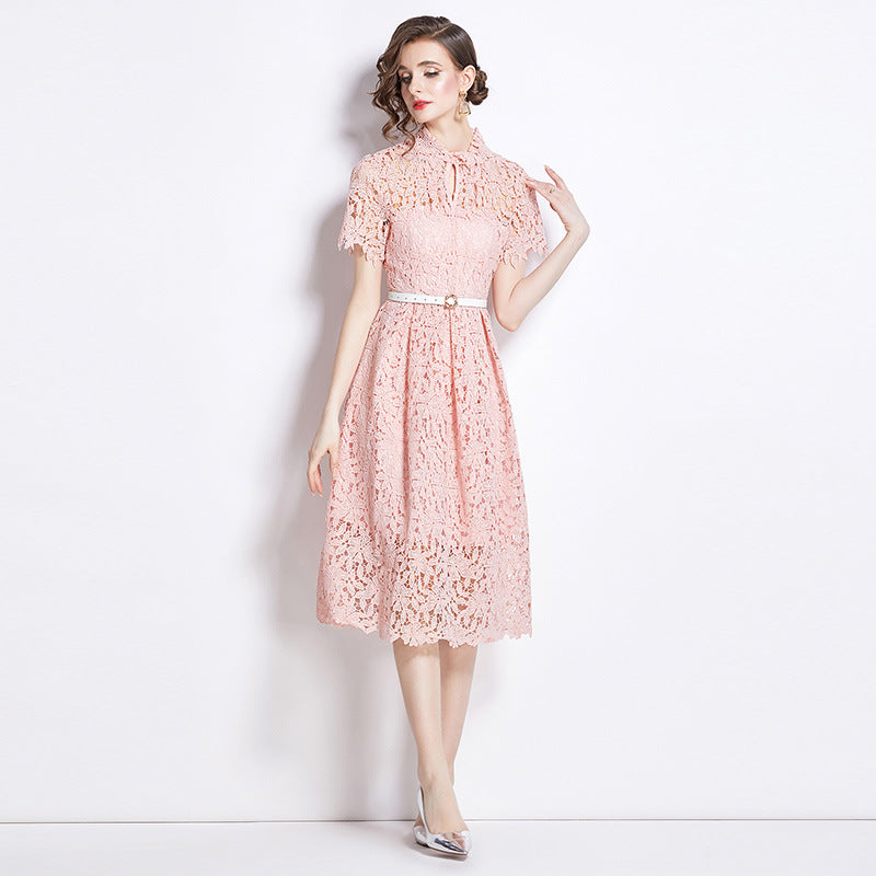 Lace Dress Female Summer Slimming Temperament