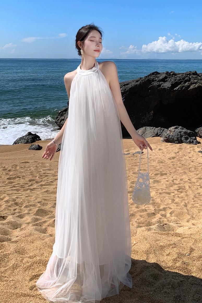 French-style Bride Morning Gowns Women's Halter Light Wedding Gown